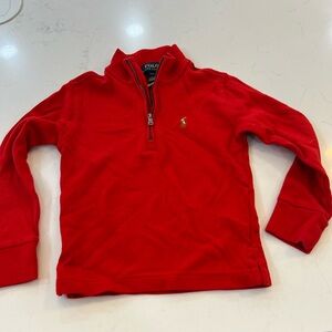 Polo by Ralph Lauren Kids Red Quarter-Zip Sweatshirt